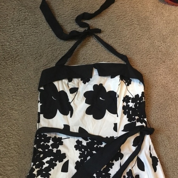 💋 Floral tie neck Spring Sumner scallop Dress - Picture 3 of 5